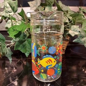 Vintage Italian Juice PITCHER 36oz Tropical Fish